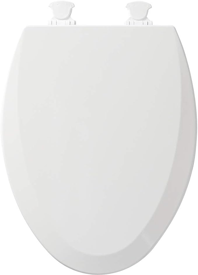 Bemis 1500EC 390 Lift-Off Wood Elongated Toilet Seat, 1 Pack, Cotton White